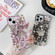 iPhone 14 Pro Handmade Butterfly Diamond Inlay PC Phone Case - Pink