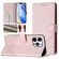 iPhone 14 Pro Honeycomb Embossing RFID Leather Phone Case - Pink