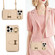 iPhone 14 Pro Horizontal Card Bag Ring Holder Phone Case with Dual Lanyard - Beige