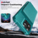 iPhone 14 Pro Horizontal Flip Card Bag Holder Leather Phone Case - Cyan Green
