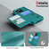 iPhone 14 Pro Horizontal Flip Card Bag Holder Leather Phone Case - Cyan Green
