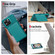iPhone 14 Pro Horizontal Flip Card Bag Holder Leather Phone Case - Cyan Green
