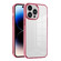 iPhone 14 Pro Ice Color Clear PC Hybrid TPU Phone Case - Pink