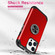 iPhone 14 Pro L2 Rotating Ring Holder Magnetic Phone Case - Red