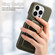 iPhone 14 Pro Litchi Leather Oil Edge Ring Card Back Phone Case - Green