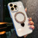 iPhone 14 Pro Love Glitter Powder MagSafe Holder Phone Case with Lens Film - Gold