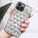 iPhone 14 Pro Love Hearts Diamond Mirror TPU Phone Case - Silver