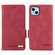 iPhone 14 Pro Magnetic Clasp Leather Phone Case - Red