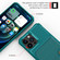 iPhone 14 Pro Magnetic Wallet Card Bag Leather Phone Case - Cyan
