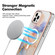 iPhone 14 Pro Marble Pattern Dual-side IMD Magsafe TPU Phone Case - White Marble