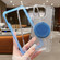 iPhone 14 Pro Matte TPU Hybrid PC 3-in-1 MagSafe Holder Phone Case - Blue