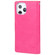 iPhone 14 Pro MERCURY GOOSPERY MANSOOR 9 Card Slots Leather Case - Rose Red