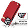 iPhone 14 Pro Metal Buckle Card Slots Phone Case - Red