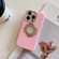 iPhone 14 Pro Metal Frame Silicone Magnetic Phone Case - Pink
