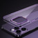 iPhone 14 Pro Metal Lens Ring Clear PC Phone Case - Deep Purple