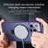 iPhone 14 Pro Metal Paint Frosted PC MagSafe Phone Case with Lens Film - Silver