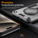 iPhone 14 Pro Metal Ring 360 Degree Rotating Holder PC Hybrid TPU Phone Case - Silver Grey