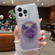 iPhone 14 Pro Mirror Butterfly Holder Glitterr MagSafe Phone Case - Purple