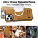 iPhone 14 Pro Multi-function Holder MagSafe PU Phone Case - Purple