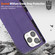 iPhone 14 Pro N.BEKUS CSJ-P1 Solid Color Leather Phone Case - Purple