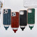 iPhone 14 Pro Nano Electroplate Mahjong Texture Leather Phone Case - Green