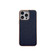 iPhone 14 Pro Nano Electroplating Cross Texture Genuine Leather Phone Case - Blue
