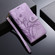 iPhone 14 Pro Orchid Butterfly Embossed Leather Phone Case - Purple