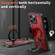 iPhone 14 Pro PC Hybrid TPU Armor MagSafe Ring Holder Phone Case - Red