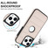 iPhone 14 Pro Piano Key Hollow Cutout PU Phone Case - Apricot