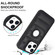 iPhone 14 Pro Piano Key Hollow Cutout PU Phone Case - Black