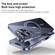 iPhone 14 Pro Plating PC 360 Ring Holder Magsafe Phone Case - Clear Blue