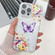iPhone 14 Pro Plating Texture Butterfly TPU Phone Case with Glitter Lens Film - Flowers Butterflies HU1