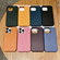 iPhone 14 Pro Pure Color Leather Magsafe Magnetic Phone Case - Orange