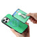 iPhone 14 Pro Retro Folding Ring Holder Card Bag MagSafe Phone Case - Green