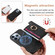 iPhone 14 Pro Retro Magsafe Cross Leather Ring Holder Card Bag Phone Case - Black