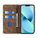 iPhone 14 Pro RFID Anti-theft Brush Magnetic Leather Phone Case - Brown