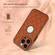 iPhone 14 Pro Rhombic Leather Back Cover Phone Case - Brown