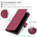 iPhone 14 Pro Ring Buckle Rhombic Leather Phone Case - Red