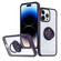 iPhone 14 Pro Ring Holder PC Hybrid TPU Phone Case - Purple