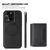 iPhone 14 Pro Shield Multi-functional MagSafe Card Bag Phone Case - Black