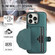 iPhone 14 Pro Shockproof Leather Phone Case with Card Holder - Green