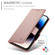 iPhone 14 Pro Side Buckle Magnetic Frosted Leather Phone Case - Rose Gold