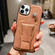 iPhone 14 Pro Side Leather Rotation Card Holder Phone Case - Brown