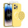iPhone 14 Pro Silicone Suction Cup MagSafe Phone Case with Screen Film - Yellow