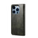 iPhone 14 Pro Simple Wax Crazy Horse Texture Horizontal Flip Leather Case - Dark Green
