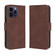 iPhone 14 Pro Skin Feel Calf Texture Card Slots Leather Phone Case - Brown