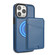 iPhone 14 Pro Skin Feel Detachable Card Bag Magsafe Phone Case - Blue