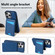 iPhone 14 Pro Skin Feel Detachable Card Bag Magsafe Phone Case - Blue