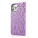 iPhone 14 Pro Skin Feel Embossed Sunflower Horizontal Leather Case - Purple