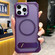 iPhone 14 Pro Skin Feel Frameless MagSafe PC Phone Case with Fold Holder - Purple